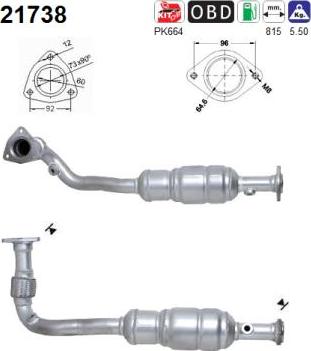 AS 21738 - Katalizators www.autospares.lv