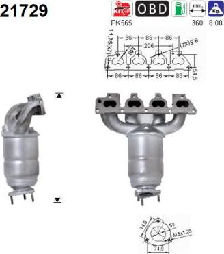 AS 21729 - Katalizators www.autospares.lv