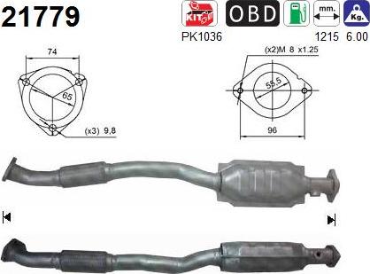 AS 21779 - Katalizators www.autospares.lv