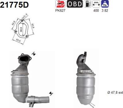 AS 21775D - Katalizators www.autospares.lv