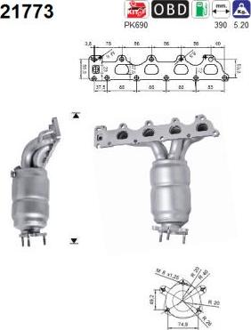 AS 21773 - Katalizators www.autospares.lv