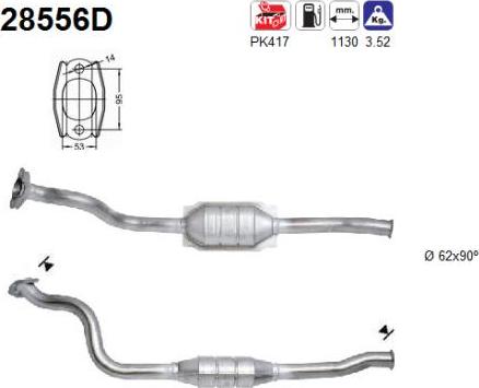 AS 28556D - Katalizators autospares.lv