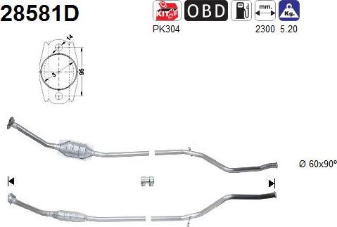 AS 28581D - Katalizators autospares.lv