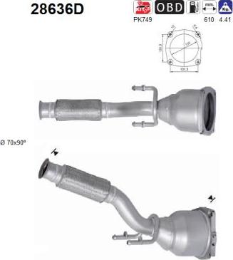 AS 28636D - Katalizators www.autospares.lv