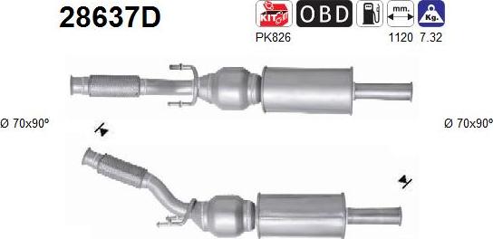 AS 28637D - Katalizators www.autospares.lv