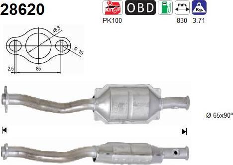 AS 28620 - Katalizators www.autospares.lv