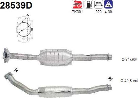 AS 28539D - Katalizators autospares.lv