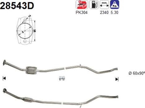 AS 28543D - Katalizators autospares.lv