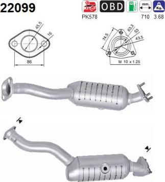 AS 22099 - Katalizators www.autospares.lv