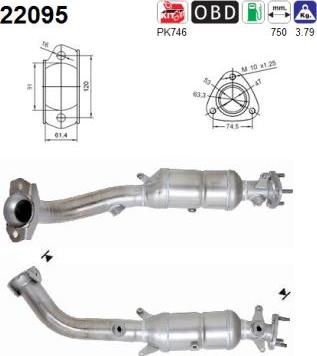 AS 22095 - Катализатор www.autospares.lv