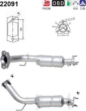 AS 22091 - Katalizators autospares.lv