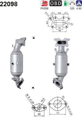 AS 22098 - Katalizators www.autospares.lv