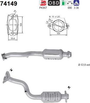 AS 74149 - Katalizators autospares.lv