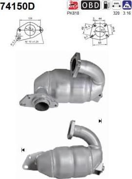 AS 74150D - Katalizators www.autospares.lv