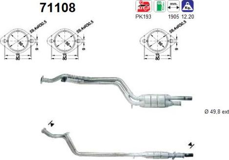 AS 71108 - Katalizators www.autospares.lv