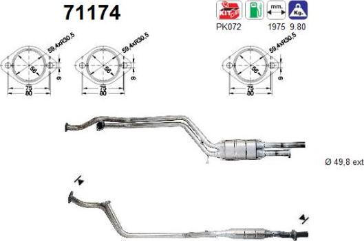 AS 71174 - Katalizators www.autospares.lv