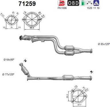 AS 71259 - Katalizators www.autospares.lv