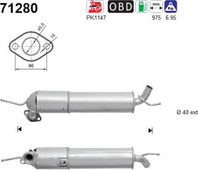 AS 71280 - Катализатор www.autospares.lv