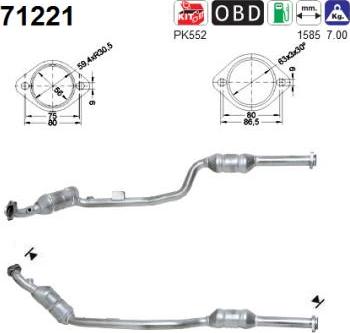 AS 71221 - Katalizators www.autospares.lv