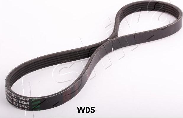 Ashika 96-0W-W05 - Ķīļrievu siksna www.autospares.lv