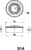 Ashika 45-05-514 - Siksnas spriegotājs, Zobsiksna www.autospares.lv