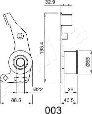 Ashika 45-00-003 - Siksnas spriegotājs, Zobsiksna www.autospares.lv