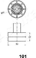 Ashika 45-01-101 - Siksnas spriegotājs, Zobsiksna www.autospares.lv