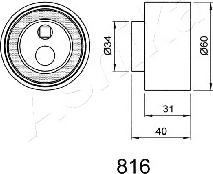 Ashika 45-08-816 - Siksnas spriegotājs, Zobsiksna www.autospares.lv