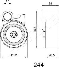 Ashika 45-02-244 - Siksnas spriegotājs, Zobsiksna www.autospares.lv