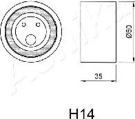 Ashika 45-0H-014 - Siksnas spriegotājs, Zobsiksna www.autospares.lv