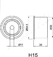 Ashika 45-0H-015 - Siksnas spriegotājs, Zobsiksna www.autospares.lv