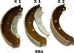 Ashika 55-09-984 - Bremžu loku komplekts www.autospares.lv