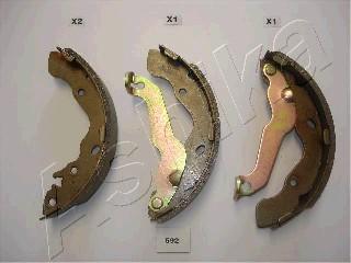 Ashika 55-05-592 - Brake Shoe Set www.autospares.lv