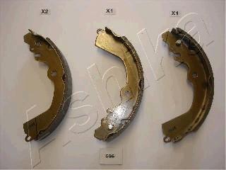 Ashika 55-05-586 - Brake Shoe Set www.autospares.lv