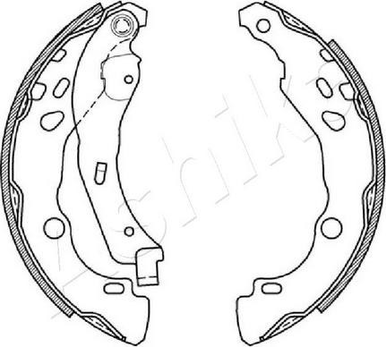 Ashika 55-00-0602 - Brake Shoe Set www.autospares.lv