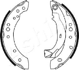 Ashika 55-00-0226 - Brake Shoe Set www.autospares.lv