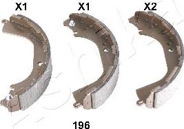 Ashika 55-01-196 - Brake Shoe Set www.autospares.lv