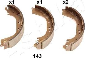 Ashika 55-01-143 - Bremžu loku komplekts www.autospares.lv