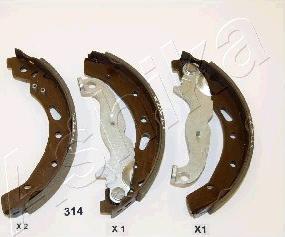 Ashika 55-03-314 - Brake Shoe Set www.autospares.lv