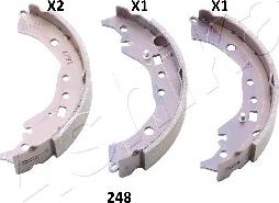 Ashika 55-02-248 - Bremžu loku komplekts www.autospares.lv