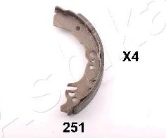 Ashika 55-02-251 - Bremžu loku komplekts www.autospares.lv