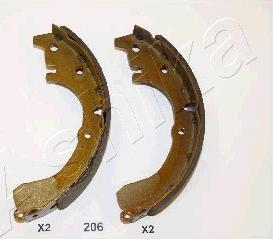 Ashika 55-02-206 - Brake Shoe Set www.autospares.lv