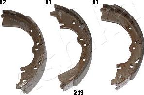 Ashika 55-02-219 - Brake Shoe Set www.autospares.lv