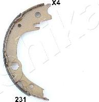 Ashika 55-02-231 - Brake Shoe Set, parking brake www.autospares.lv