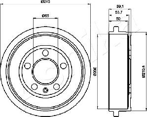 Ashika 56-00-0900 - Bremžu trumulis www.autospares.lv