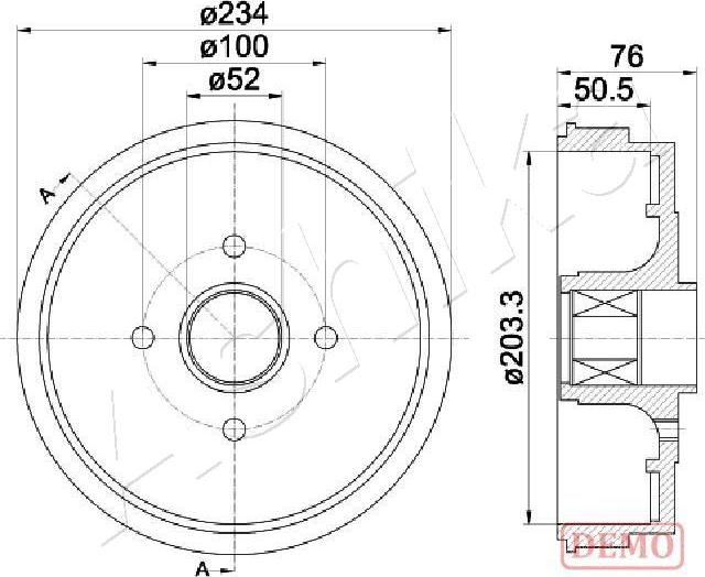 Ashika 56-00-0409C - Bremžu trumulis www.autospares.lv