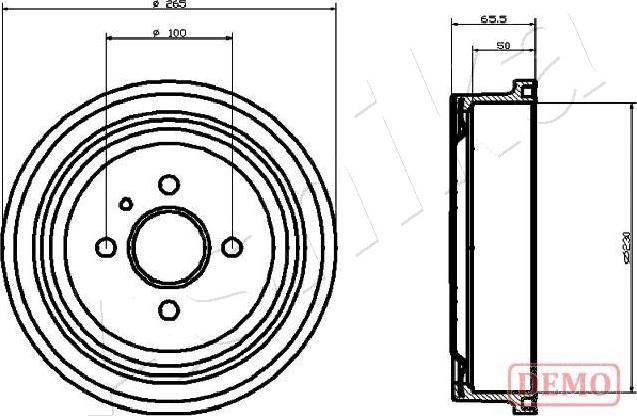 Ashika 56-00-0404C - Bremžu trumulis www.autospares.lv