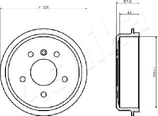 Ashika 56-00-0500 - Bremžu trumulis www.autospares.lv