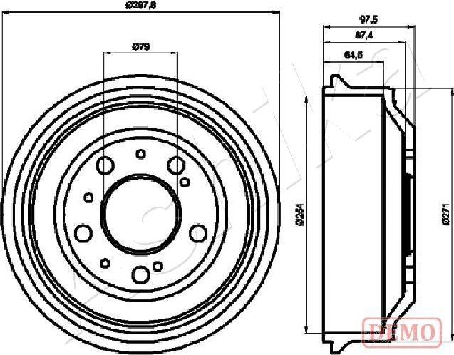 Ashika 56-00-0605C - Bremžu trumulis www.autospares.lv