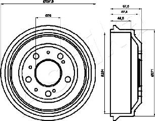 Ashika 56-00-0605 - Bremžu trumulis www.autospares.lv